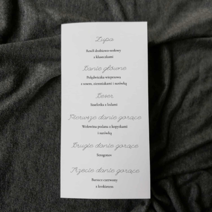Cięte kwiaty - Menu jednokartkowe - obrazek 2