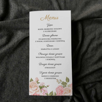 Serce do kwadratu drukowane - Menu jednokartkowe [2]