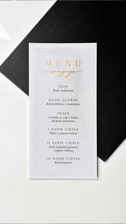 Roma - menu jednokartkowe