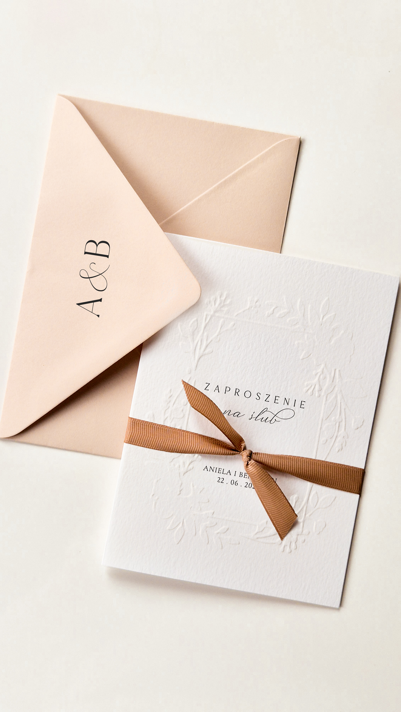Cadre - zaproszenie składane z tłoczeniem