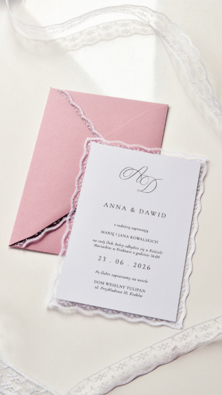 Lace - zaproszenie jednokartkowe