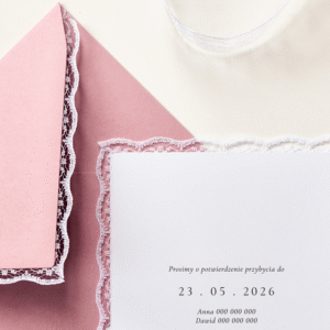 Koronka na klapie koperty